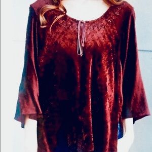 Angie Tops - Angie velvet beaded top S Angie Tops - Angie velvet beaded top S